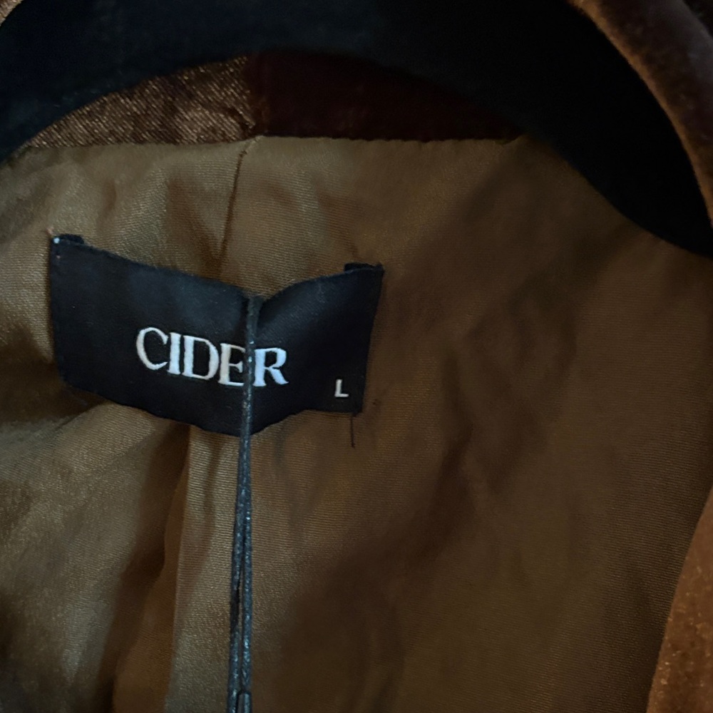 Brown Faux Velvet Women's Blazer - Picture 4 of 12